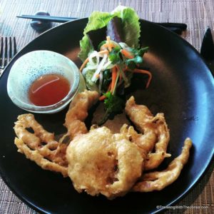 soft shell crab, Tamarind Restaurant, Holland America's Koningsdam cruise ship