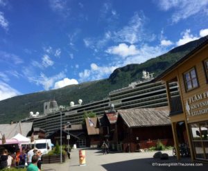 Koningsdam cruise ship in Flam, Norway