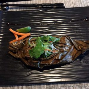 Barramundi in Banana Leaf, Holland America's Koningsdam cruise ship