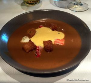 Lobster Bisque Foam, A Taste of De Librije, ms Koningsdam, Holland America Line