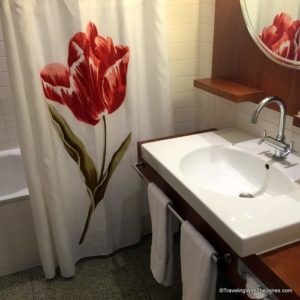 bathroom sink, Room 501, Hilton Amsterdam Hotel