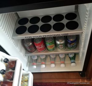 personal use shelf, mini-bar, Room 501, Hilton Amsterdam Hotel