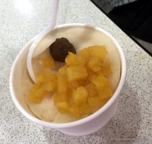 sorbet with pinapple andpreserved plums, Taipei Eats Food Tour, Taipei, Taiwan