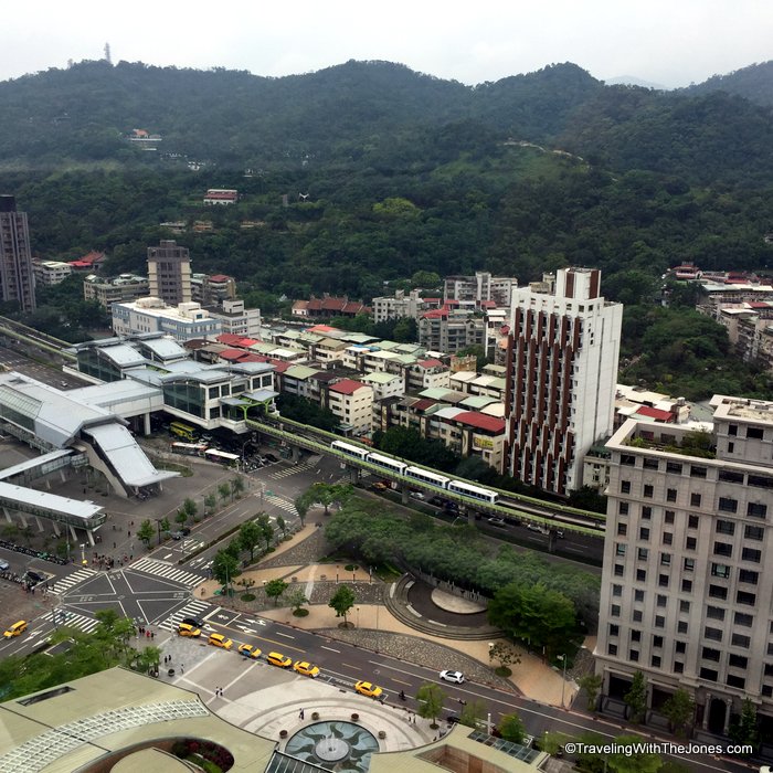 view of the Jiannan Road Mass Transit station, Taipei, Taiwan