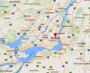 map of Montreal, Canada
