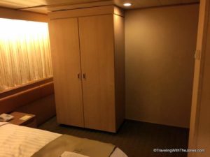 extra storage space, Wheelchair accessible, cabin 2555, ms Rotterdam cruise ship, Holland America