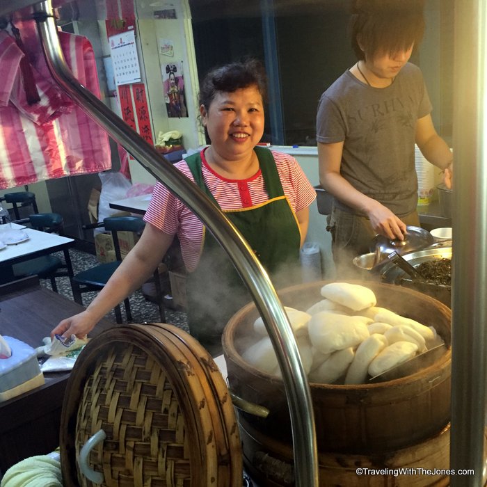 Preparation of Gua bao (Taiwanese burger) during Taipei Eats Food Tour