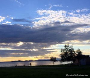 sunset over the Puget Sound, as viewed from Myrtle Edwards Park