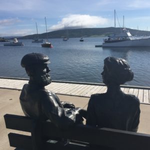 The "Bells at Baddeck" is a tribute to Mabel (Hubbard) Bell and Alexander Graham Bell in the village of Baddeck on Cape Breton Island in Nova Scotia, Canada.
