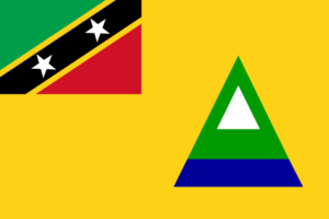 Flag of Nevis, one of the Caribbean Islands that forms the Federation of Saint Kitts and Nevis