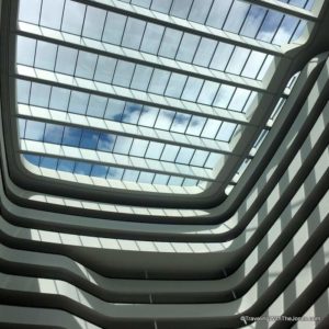view looking up to the sky at the Hilton Amsterdam Airport Schiphol