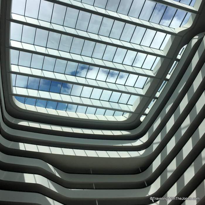 view looking up to the sky at the Hilton Amsterdam Airport Schiphol