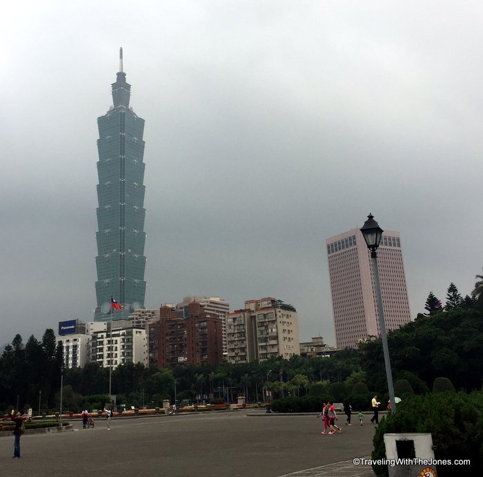 a view of Taipei 101 from Taipei, Taiwain