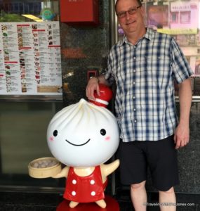mascot at the original Din Tai Fung in Taipei, Taiwan