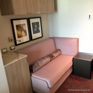 sleeper sofa - Vista Suite 5135, Koningsdam cruise ship, Holland America