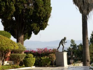 garden overlooking Ionian sea, Achilleion, Corfu, Greece