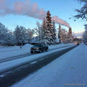 taking a winter walk in downtown Fairbanks, Alaska -2