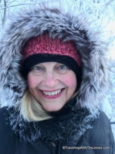 dressing for a walk in minus 17 degrees F in Fairbanks, Alaska