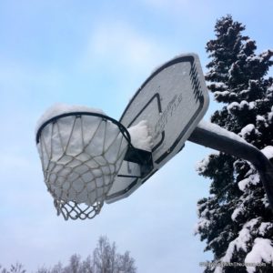 basketball net in Fairbanks, Alaska