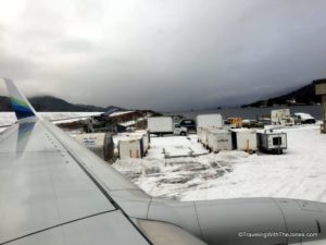 view from the plane at Ketchikan International Airport (KTN) located on Gravina Island in Ketchikan, Alaska