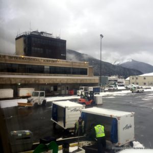 view of the terminal, Ketchikan International Airport, on Gravina Island, Ketchikan, Alaska