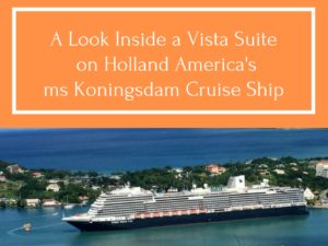 A look inside a Vista Suite on Holland America's Koningsdam cruise ship