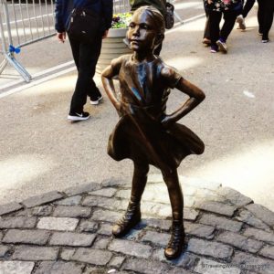 'Fearless Girl' sculpture, Financial District, New York City