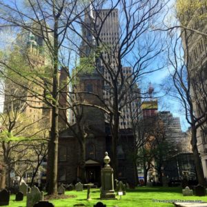 St. Paul's Chapel and cemetery, Financial District, New York City