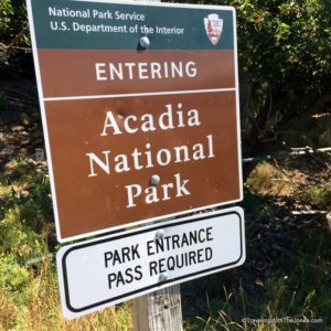 entrance to Bar Island, part of Acadia National Park near Bar Harbor, Maine