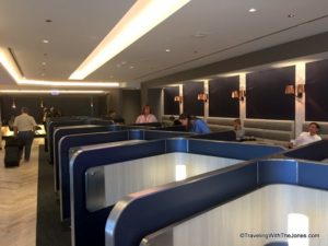 work cubicles - United Polaris Lounge in Chicago O'Hare Airport