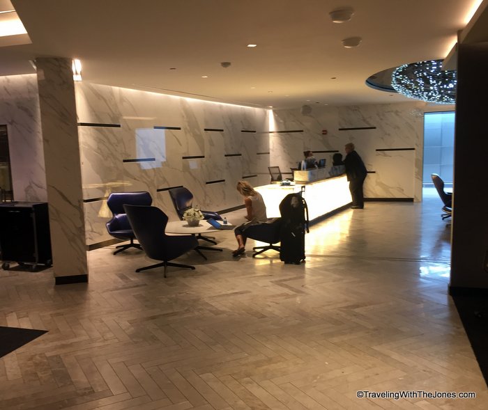 check-in area - United Polaris Lounge in Chicago O'Hare Airport