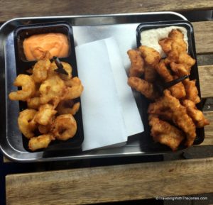 shrimp and kibbeling, Vis Plaza, Amsterdam