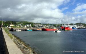 walk into Killybegs from Prinsendam cruise ship