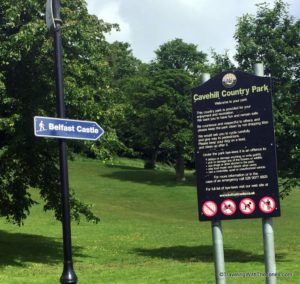 sign to Belfast Castle, Belfast, Northern Ireland