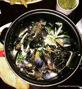 Mourne mussels in white wine and cream, Mourne Seafood Bar, Belfast, Northern Ireland