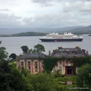 Prinsendam cruise ship at tender in Bantry Bay, Ireland