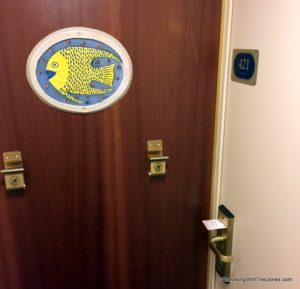 entrance to stateroom 421, ms Prinsendam, Holland America Line