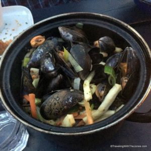classic mussels at Mussel and Gin Food bar, Amsterdam, The Netherlands