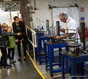 marking crystal for cuts, House of Waterford Crystal tour, Waterford, Ireland
