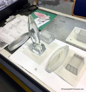 showing the process, House of Waterford Crystal tour, Waterford, Ireland