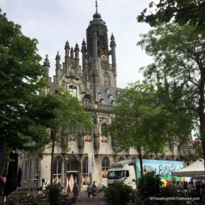 former town hall overlooks market square, Middleburg, Netherlands