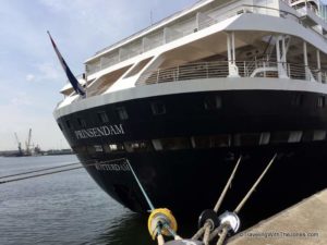Prinsendam at Zeeland cruise port in Vlissingen, Netherlands