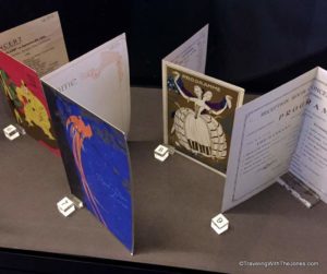 historic cruise menus and programs, Red Star Line Museum in Antwerp, Belgium