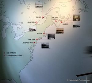 destinations of immigrants transported on Red Star Line from Antwerp, Belgium