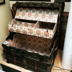 inside of immigrant trunk, Red Star Line Museum, Antwerp, Belgium