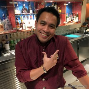Crow's Nest bartender, Prinsendam, Holland America Line