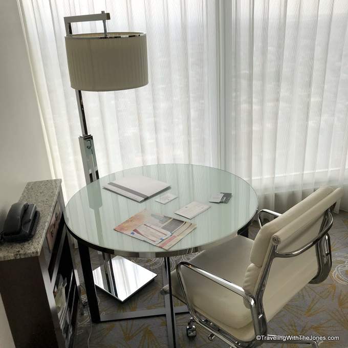 work table, room #4723, Marriott Osaka Miyako hotel
