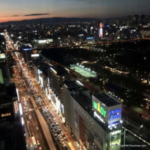 night time view from room #4723 - Marriott Osaka Miyako hotel