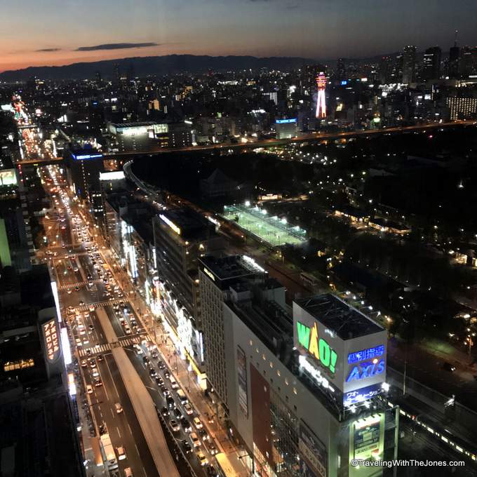 night time view from room #4723 - Marriott Osaka Miyako hotel