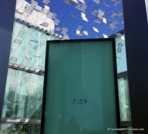 inside the 9.11 memorial at Logan airport, Boston